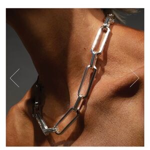 JENNY BIRD SILVER RAHNI RIBBED NECKLACE